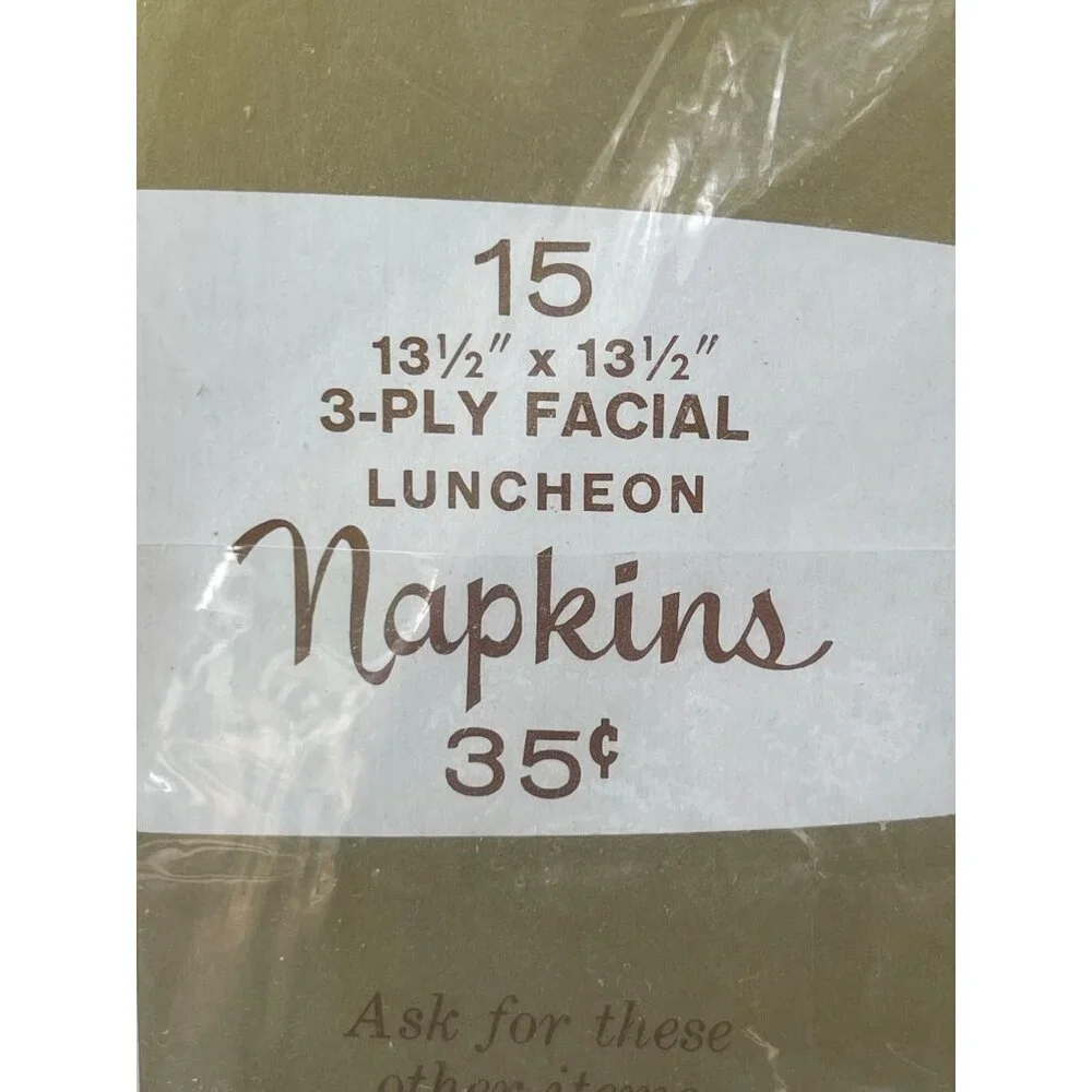 Vintage 15 Rust Craft Brownie Luncheon Napkins Hunger Best Cook 13.5